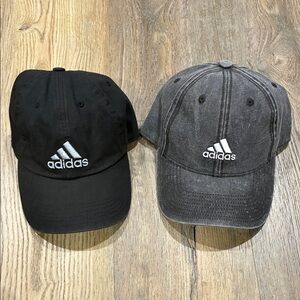 Adidas Classic Black and Washed Gray Caps